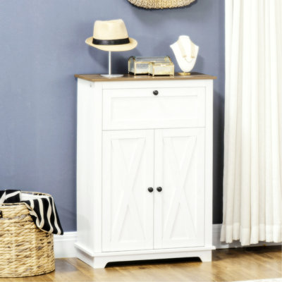 Modern Style 2-Drawer Nightstand Made with Wood & Mirrored Accents