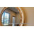 Round Manufactured Wood Wall Mirror with Beaded Detailing-550921481