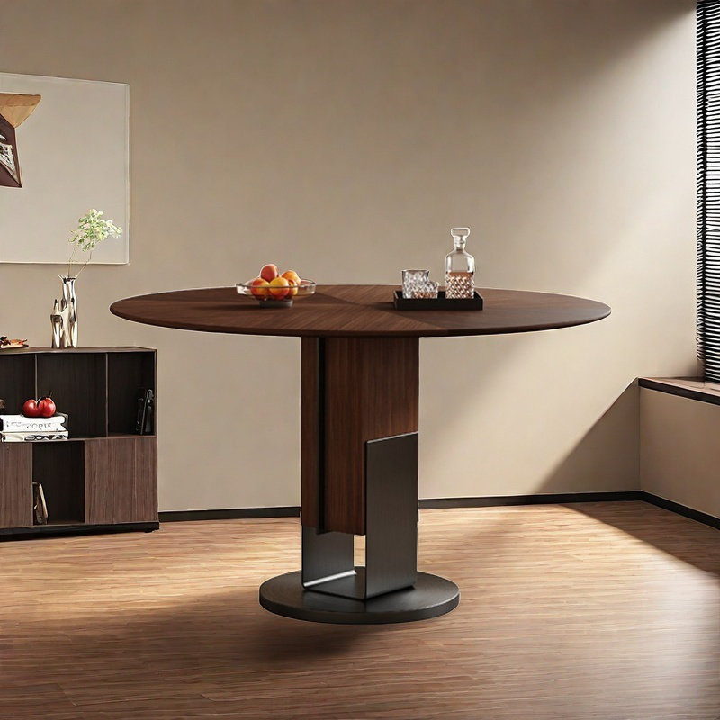 French retro solid wood dining table