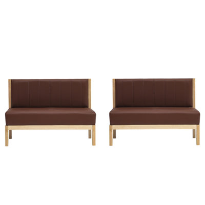 Banc rembourré en similicuir Simple