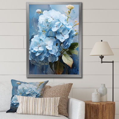 Hortensia bleue subtile sérénade - impression