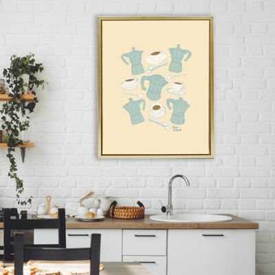 Cadre flottant espresso et moka, design Carrie Cantwell