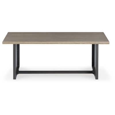 Syedali Rectangular Metal Outdoor Side Table , 38'' in. W 16'' in. D