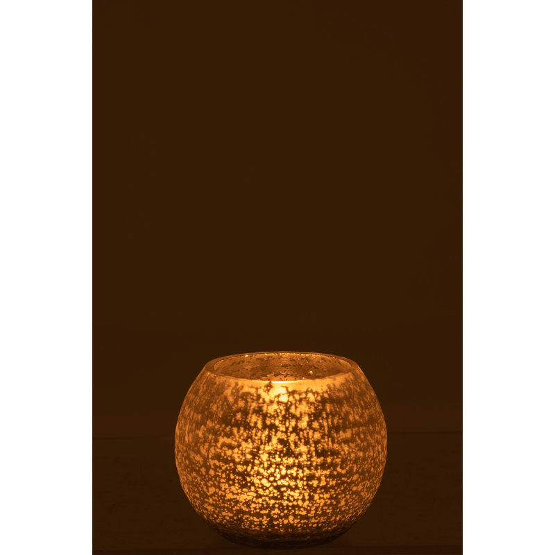 Ball Glass Tabletop Hurricane, 9.5cm H x 12cm W x 12cm D