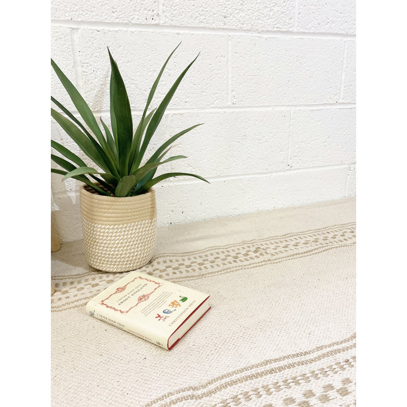 Oakden Rectangle 120 cm x 180 cm Striped Hand Woven Area Rug