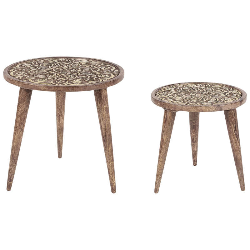Besmir Solid Wood Nesting Tables
