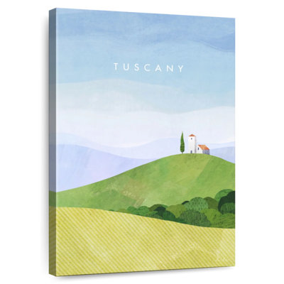 Affiche de voyage rétro Aime Tuscany
