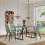 Ensemble de table de salle à manger moderne en bois MDF avec structure en métal pour la cuisine