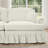 Elegant Mid Century Oversized Two Seater Sofa Couch with Flared Arms, Removable Skirts and Spindle Legs, Ideal for Living Room Comfort-706317308-706317309