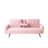 Sofa Bed Armrest With Nail Head Trim With Two Cup Holders 72" Pink Velvet Sofa For Small Spaces