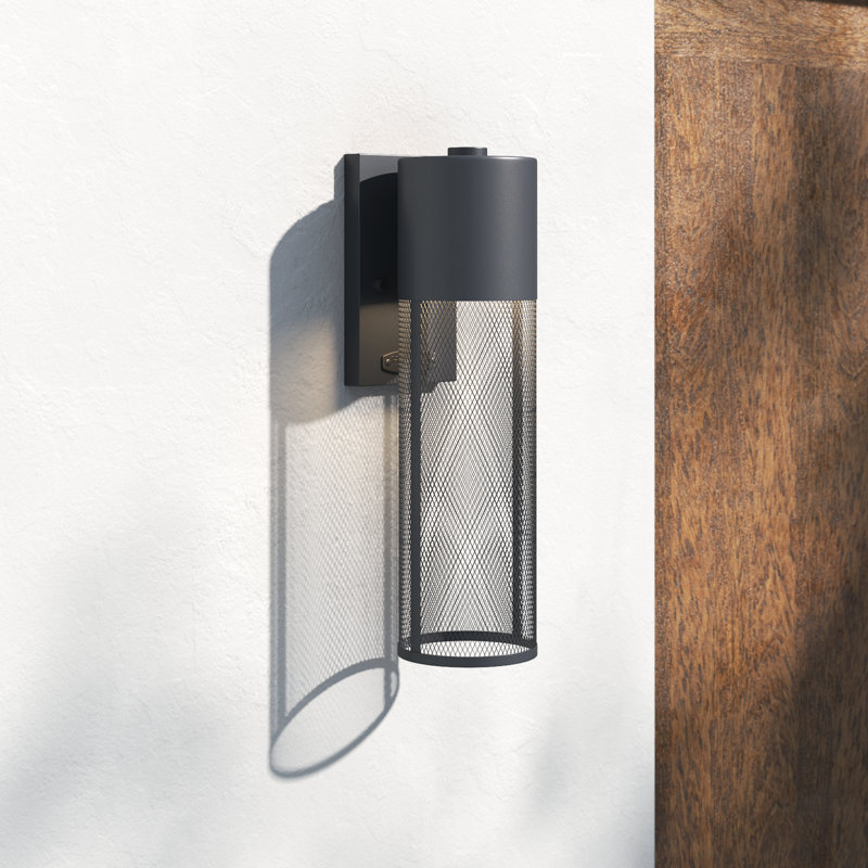 Derek Aluminum Wall Light, Black, 18.5" H x 5.3 W x 6.8" D, Incandescent