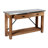 Crockett Industrial Rustic Solid Wood Frame Rectangular Console Media Table With Storage-724664890