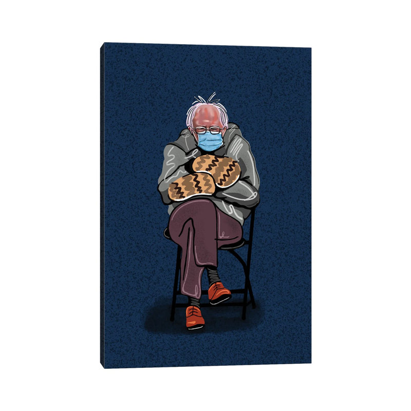 Bernie Sanders par Domonique Brown, impression sur toile tendue, H 26 po x l 18 po x 1,5 po