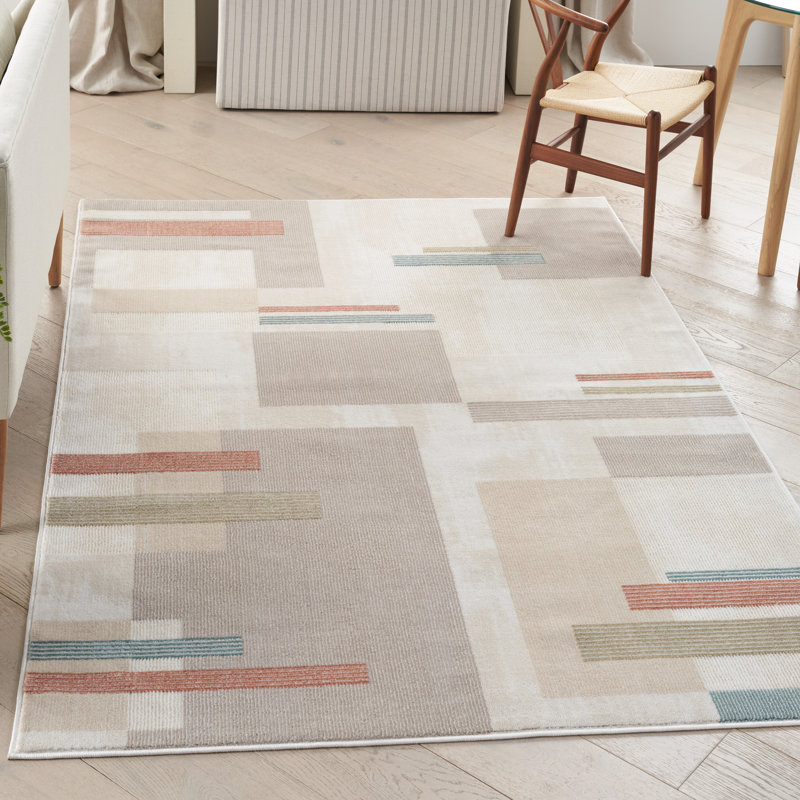 Geometric Indoor Rug, Rectangle 5'3" x 7'3"
