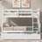 White Twin Over Full Bunk Bed With Safe And Functional Trundle - Bedroom Essential Guardrail Versatile Furniture-392672185