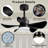 28' Ceiling Fans With Lights And Remote/App Control, Low Profile Ceiling Fans With 5 Reversible Blades 3 Colors Dimmable 6 Speeds Ceiling Fan For Bedroom Kitchen-304281084