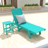 Chaise longue inclinable de 78,2 po avec table Aderson