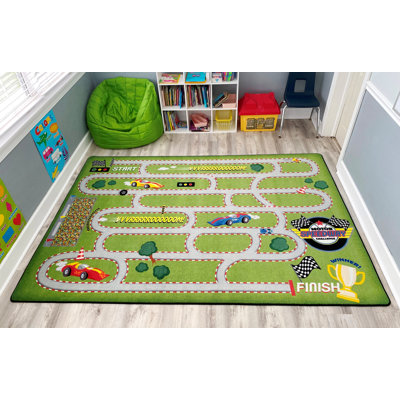 KidCarpet Race Track Maze Rug, Car Play Rug for Kids' Room or Playroom