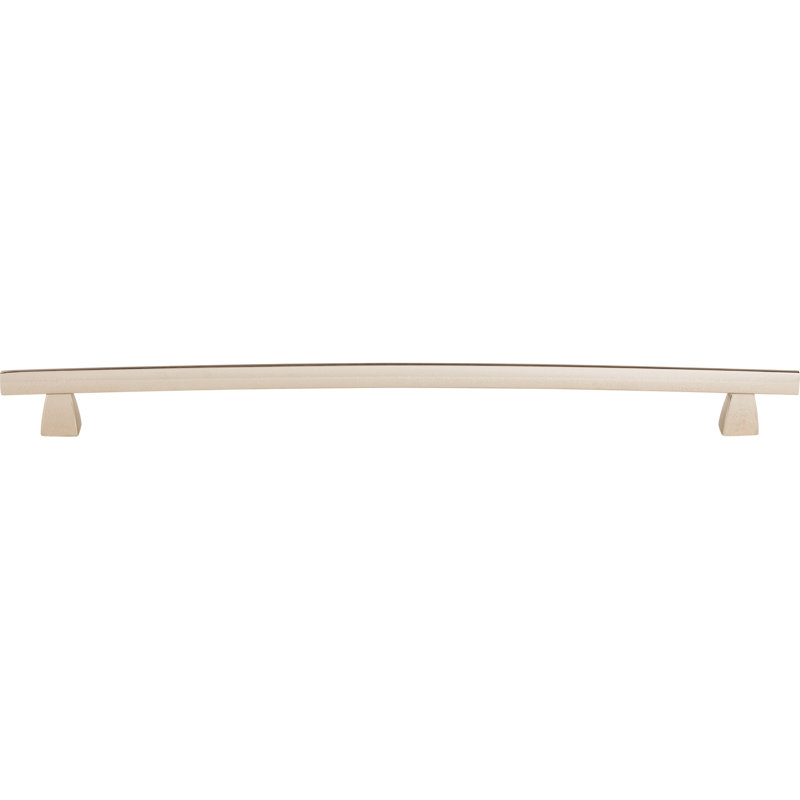 Arched Bar Pull, Polished Nickel, 12" Center to Center