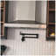 Robinet remplisseur de pot mural, robinet de cuisine commercial pliable extensible avec bras articulés à double articulation, robinet d'évier de cuisine à un trou 2 poignées et 2 carters d'eau, noir mat-126278805