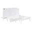 Grand lit escamotable avec ports USB et tablettes latérales amovibles, lit mural peu encombrant, blanc-129753172