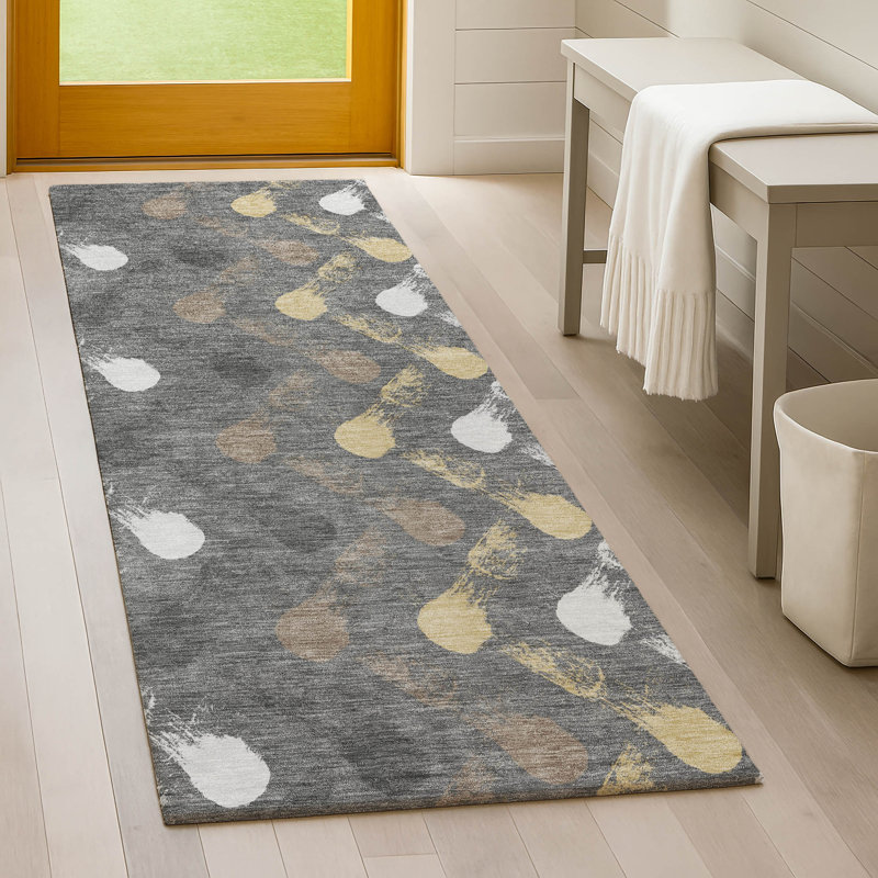 Machine Washable Indoor/Outdoor Chantille ACN2900 Geometric Rug, Gray, 2'3" x 7'6" Runner