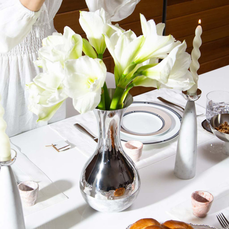 Anna New York Table Vase, Silver