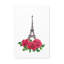 Illustration de la toile de la Tour Eiffel, rose rouge, Illustration de France, ville française à couper le souffle