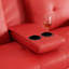 Canapé-lit pliant double en cuir rouge 67 pouces avec table basse pour bureau