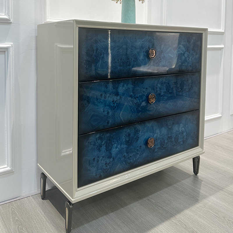 Commode d'appoint à trois tiroirs Modern Luxury