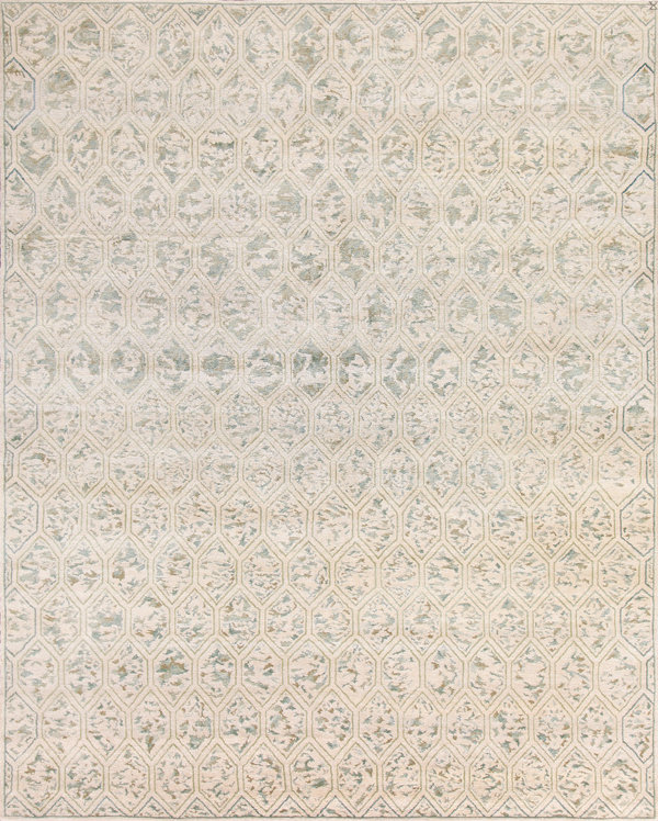 Hand Knotted Animal Print Area Rug, Rectangle 12' x 15'