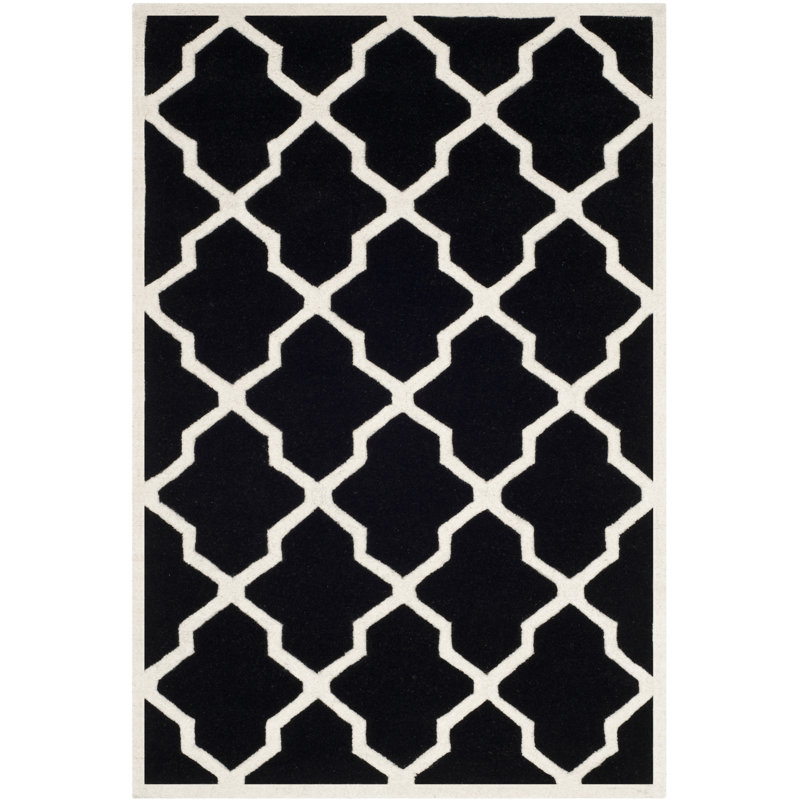 Phillipsdale Geometric Wool Hand Woven Area Rug, Rectangle 122 x 183 cm