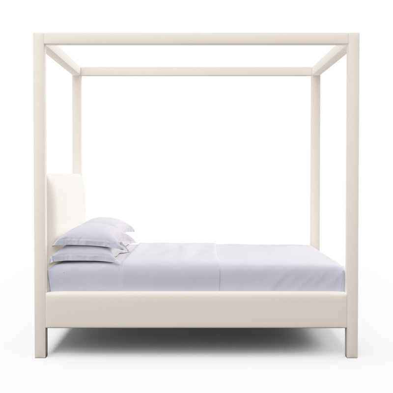 Lafayette Upholstered Bed, Queen, Plush Velvet Alabaster