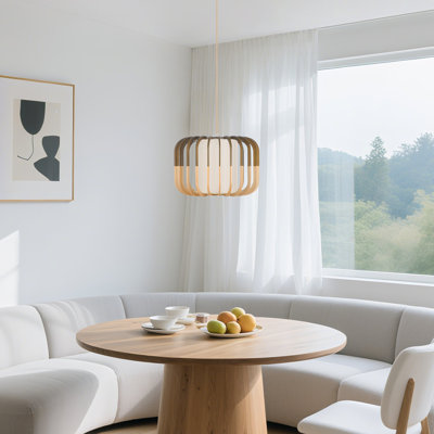 1 - Light Natural Drum Pendant