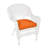 White Wicker Chair With Orange Cushion-2029405153-2029405154