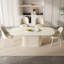 220cm Cream White Oval Dining Table