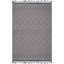 Tapis géométrique gris et blanc 5 x 7, métier à tisser et collection, teint, sans perte de poils, polyvalent, pour vestibule, salle à manger 5 x 7, ambiance relaxante, salon, chambre à coucher
