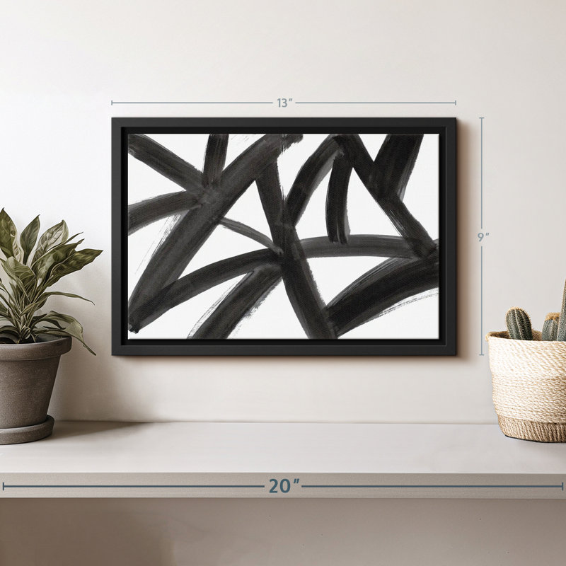 Abstract " Black Roads Abstract ", 9" H x 13" W