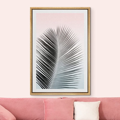 Idea4Wall, impression sur toile murale, île de la jungle tropicale, feuille de palmier tropicale, nature, art numérique, art moderne, éléments décoratifs rustiques, détente / calme, multicolore, pour le salon, la chambre à coucher, le bureau