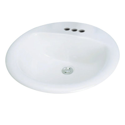 Transolid Madison 20'' Vitreous China Circular Bathroom Sink with Overflow