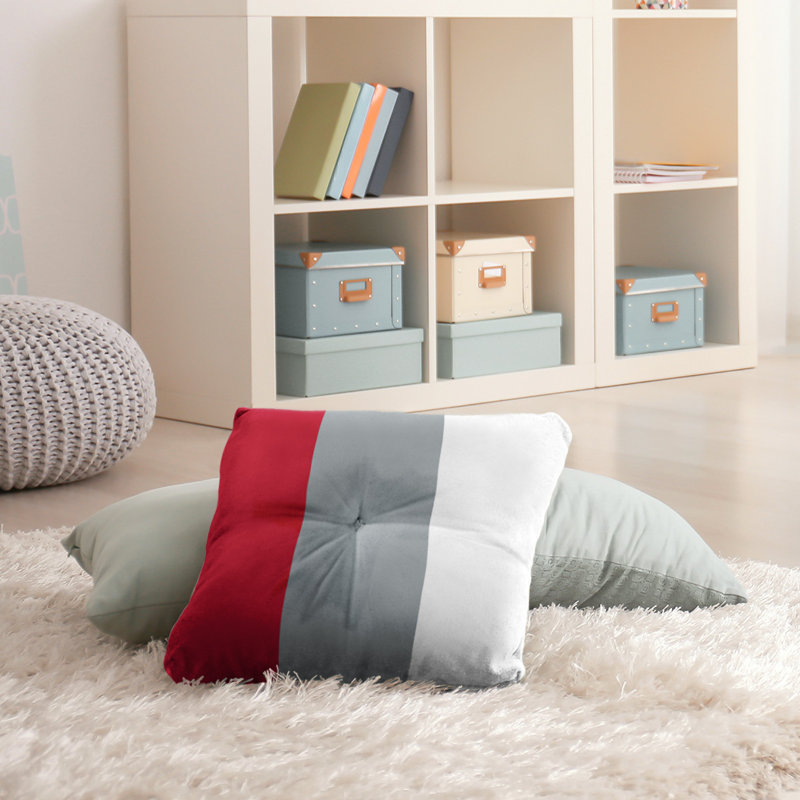 Coussin de sol touffeté retour atlanta, 26 po x 26 po, Blanc