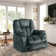 40.55''Wide Modern  Microfiber Heated Massage Manual Recliner With Hidden Cup Holders  and Side Pocket