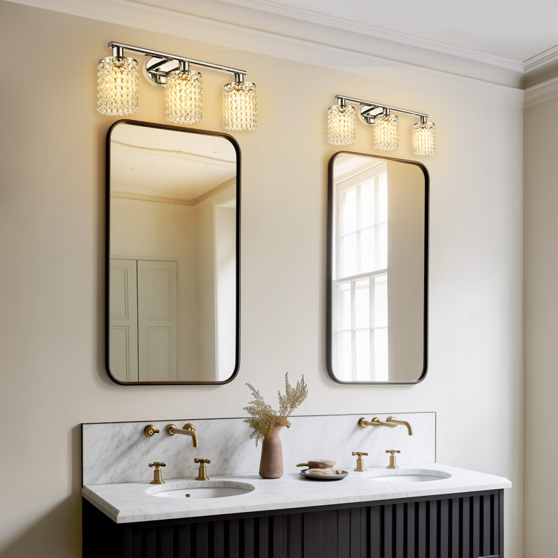 Luminaires de salle de bain Ayushma, Chrome, 3