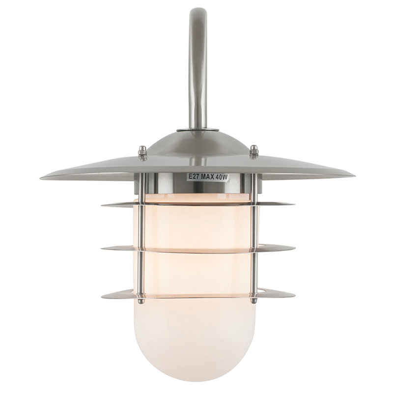 Daggett Frosted Glass Outdoor Wall Lantern, Steel