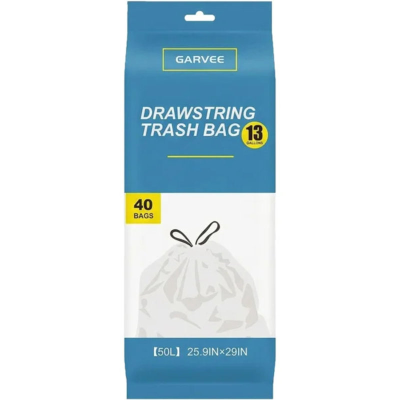 Sacs poubelle 50 L (13 gallons), 120 pièces, 3 rouleaux