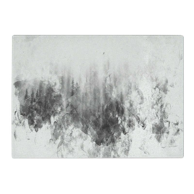Tempered Glass Moody Forest in Misurina Italy Chopping Board, 28.5 cm x 39 cm