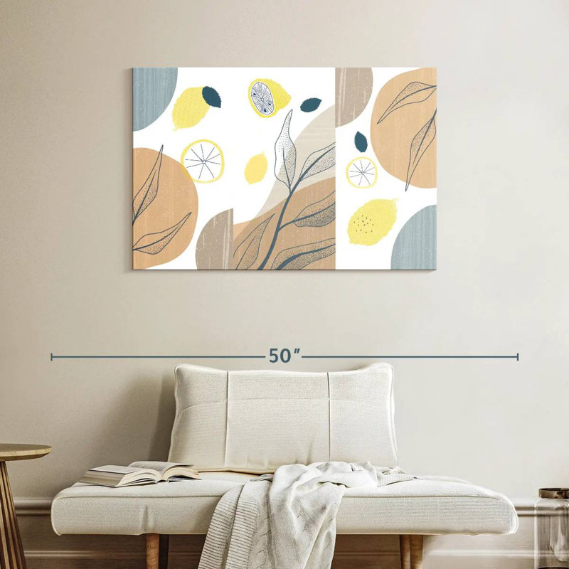 Boho Botanical Lemons, H 26 po x l 39 po