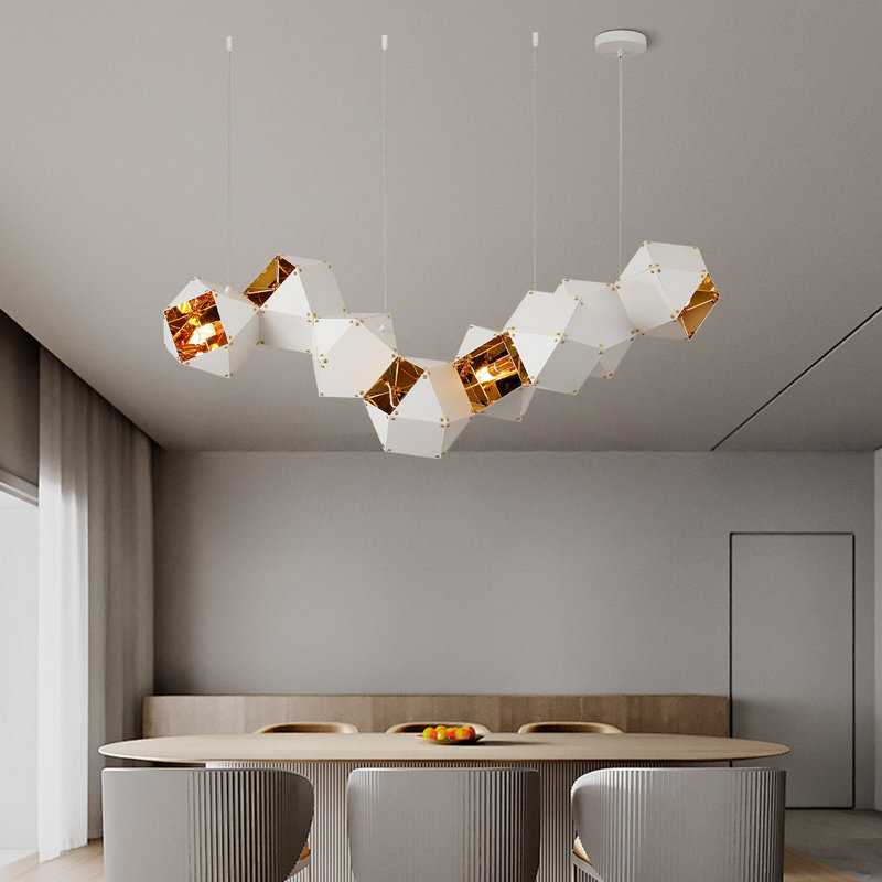 Lustre long 47 lumières 47,5 "en acier Welles