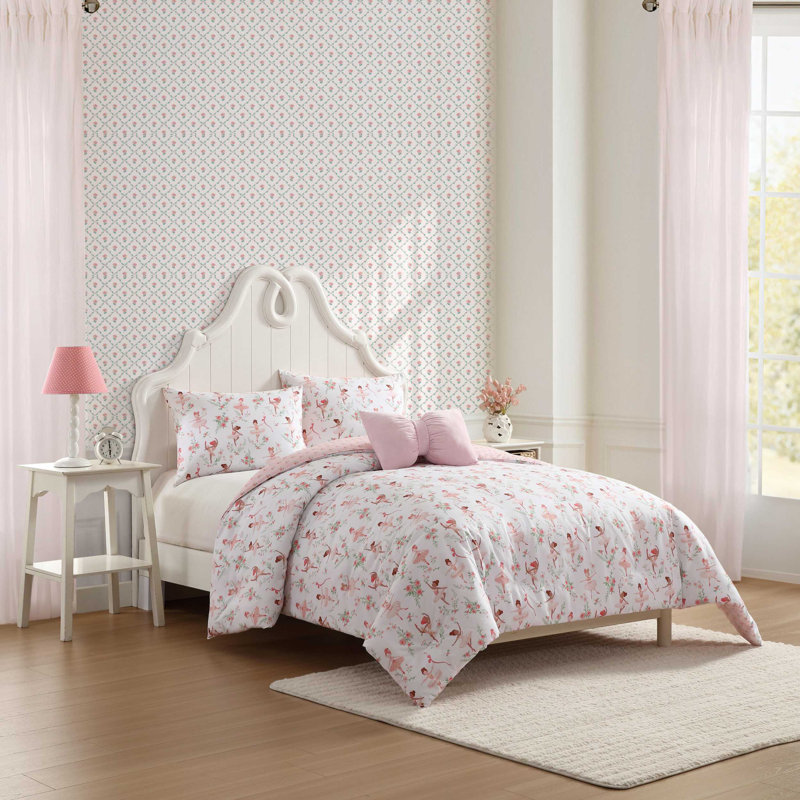 Ensemble d'édredon rose Laura Ashley, Édredon pour lit simple + 2 pièces supplémentai