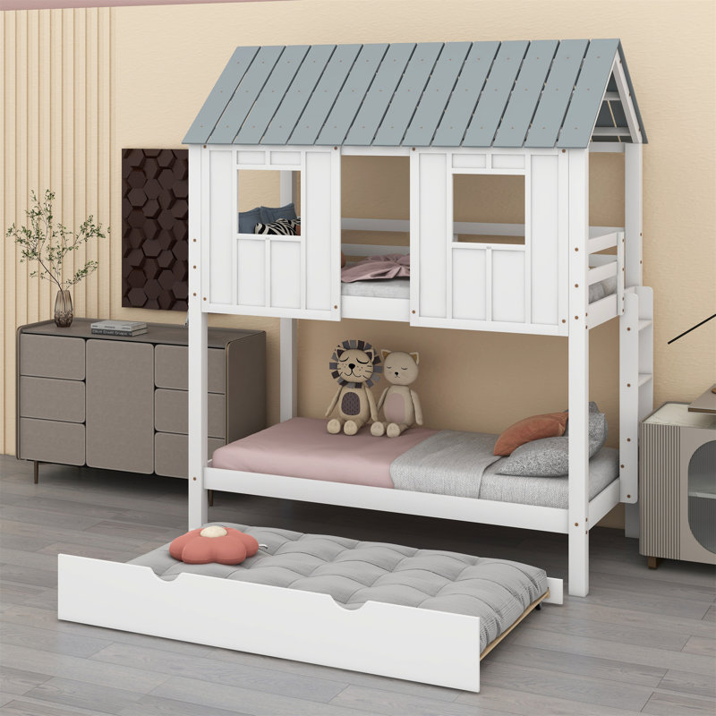 Braedawn Kids Twin Bunk Bed with Trundle